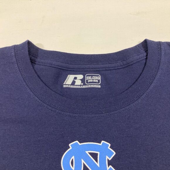 UNC Tar Heels T-Shirt 2XL Blue Russell North Carolina Collegiate Graphic Tee - Picture 6 of 9